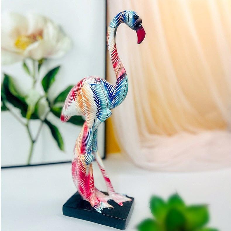 Shop 0 Graffiti Flamingo Sculpture Home Decor Animal Bird Figurine Nordic Style Resin Flamingo Ornament Desktop Art Crafts Mademoiselle Home Decor