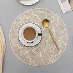 Shop 0 Round Placemats Restaurant Hollow PVC decoration Meal Mat Anti-hot Dining Table Line Mat Steak Plate Pad 6pcs 4PCS Mademoiselle Home Decor