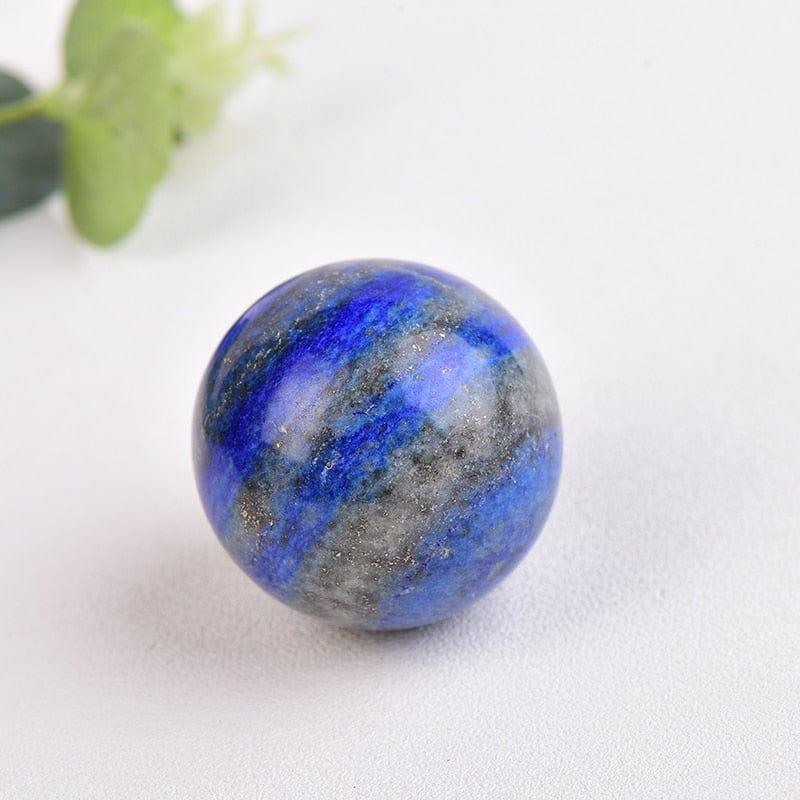 Shop 0 lazurite / 25-30mm 1PC Natural Dream Amethyst Ball Polished Globe Massaging Ball Reiki Healing Stone Home Decoration Exquisite Gifts Souvenirs Gift Mademoiselle Home Decor