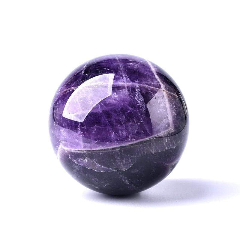 Shop 0 amethyst / 25-30mm 1PC Natural Dream Amethyst Ball Polished Globe Massaging Ball Reiki Healing Stone Home Decoration Exquisite Gifts Souvenirs Gift Mademoiselle Home Decor