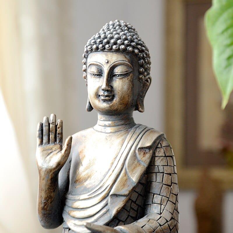 Shop 0 Big Buddha Statue Thailand Sculpture Home Decoration Office Living Room Decorations Retro Gift Figurines Hindu Sitting Buddha Mademoiselle Home Decor