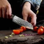 Shop 0 Sunnecko 5"/7" Santoku Chef Knife Kitchen Knives Japanese Damascus VG10 Steel Razor Sharp Blade Meat Cutting Tools G10 Handle Mademoiselle Home Decor