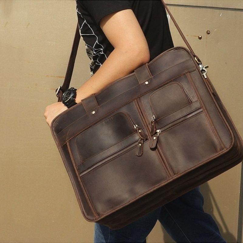 Shop 0 Galliano Dark Brown Briefcase Mademoiselle Home Decor