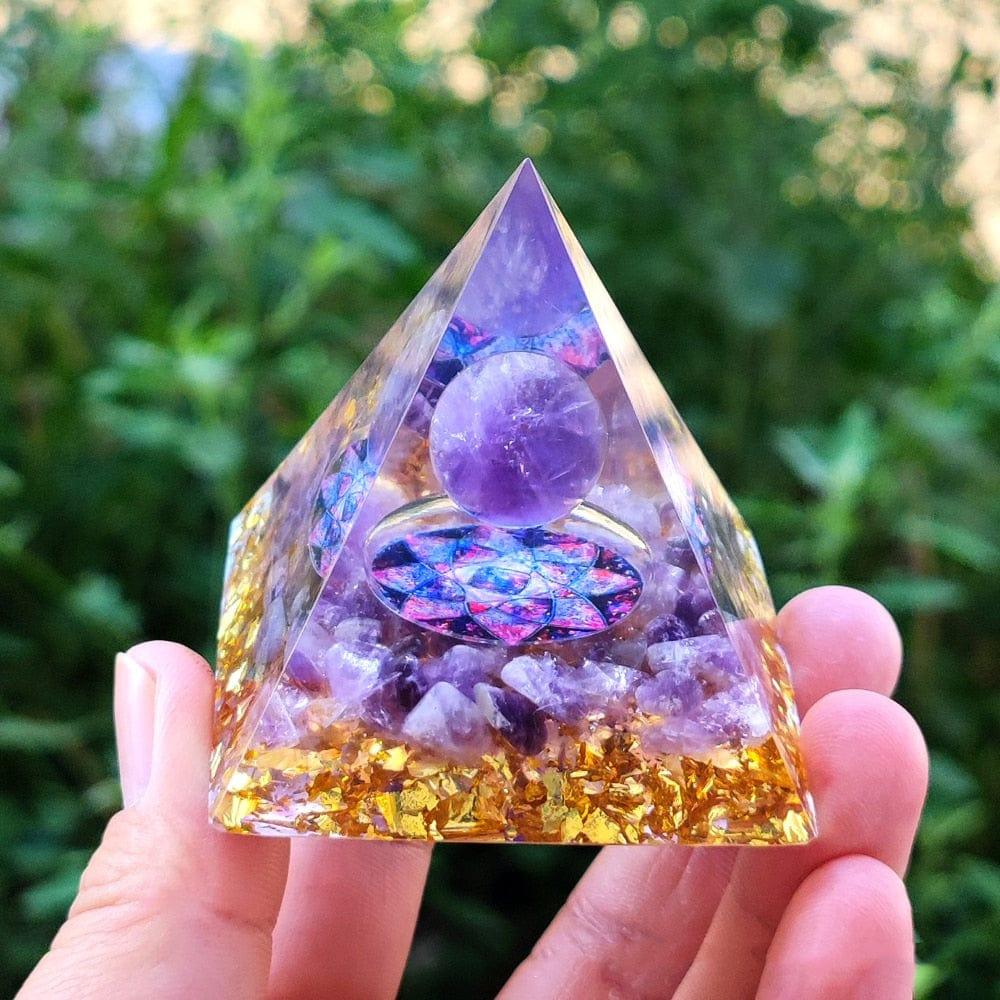 Shop 0 Orgone Pyramid Amethyst Peridot Healing Crystal Energy Orgonite Pyramide Emf Protection Meditation Tool Quartz Home Decor Crafts Mademoiselle Home Decor