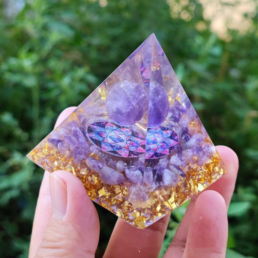 Shop 0 A3-5cm Orgone Pyramid Amethyst Peridot Healing Crystal Energy Orgonite Pyramide Emf Protection Meditation Tool Quartz Home Decor Crafts Mademoiselle Home Decor