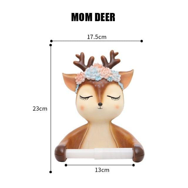 Shop 0 mom deer Decorative Deer Toilet Paper Holder Towel Rack Wall Mounted Bathroom Kitchen Roll Paper Holder Tissue Rack Mademoiselle Home Decor