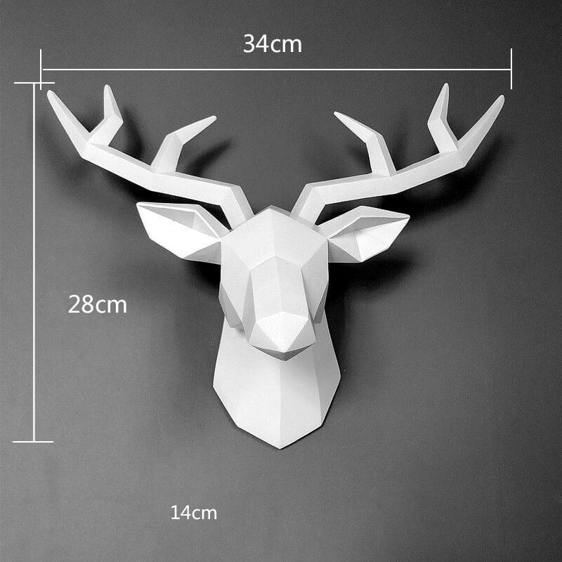 Shop 0 1 Home Decoration Accessories,3D Deer Head,Statue,Sculpture,Wall Decor,Animal Figurine Miniature,Modern,Living Room,Decorative Art Mademoiselle Home Decor