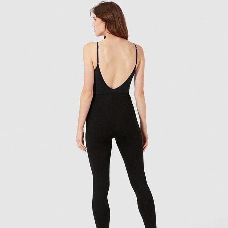 Shop 0 black / S Sexy Backless Yoga Jumpsuit Professional Dance Performance one-piece Sports Suit Female Ballet Body Elastic Jumpsuit Sportswear Mademoiselle Home Decor