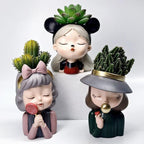 Shop 0 Silicone mold fashion girl flower pot succulents DIY making resin concrete vase cactus silicone mold home decoration tools Mademoiselle Home Decor