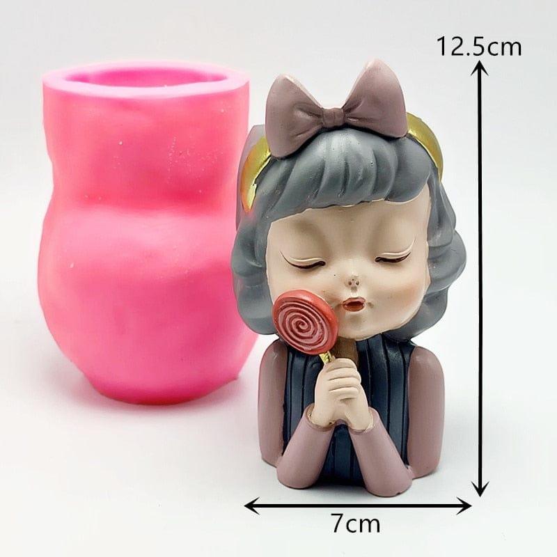 Shop 0 A Silicone mold fashion girl flower pot succulents DIY making resin concrete vase cactus silicone mold home decoration tools Mademoiselle Home Decor