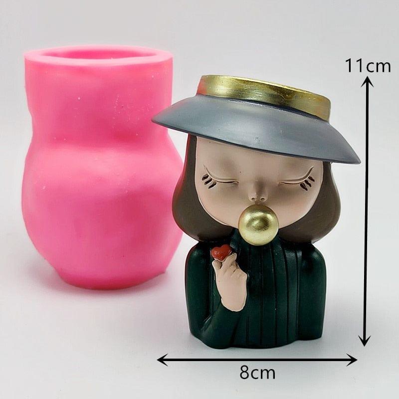 Shop 0 B Silicone mold fashion girl flower pot succulents DIY making resin concrete vase cactus silicone mold home decoration tools Mademoiselle Home Decor