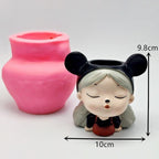 Shop 0 C Silicone mold fashion girl flower pot succulents DIY making resin concrete vase cactus silicone mold home decoration tools Mademoiselle Home Decor