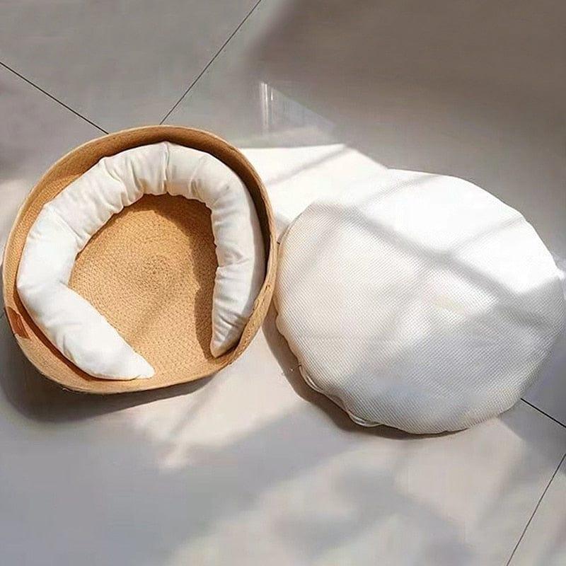Shop 0 Yokee Pet Cat Mat Dog Bed Sofa Handmade Bamboo Weaving Four Season Cozy Nest Baskets Waterproof Removable Cushion Sleeping House Mademoiselle Home Decor