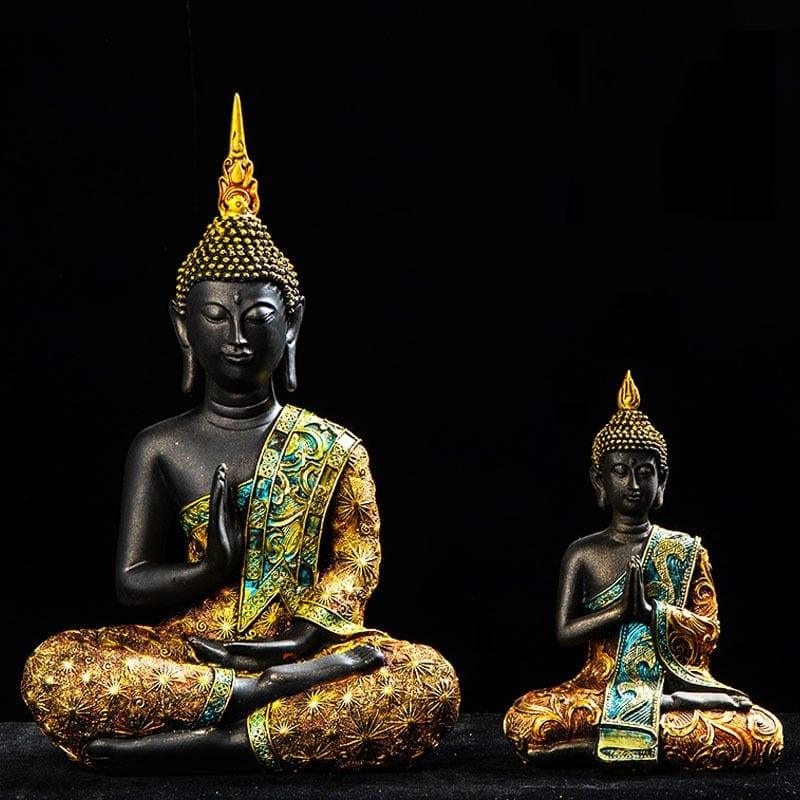 Shop 0 Buddha Statue Large Thailand Buda Buddha Sculpture Green Resin Hand Made Buddhism Hindu Fengshui Figurine Meditation Home Decor Mademoiselle Home Decor