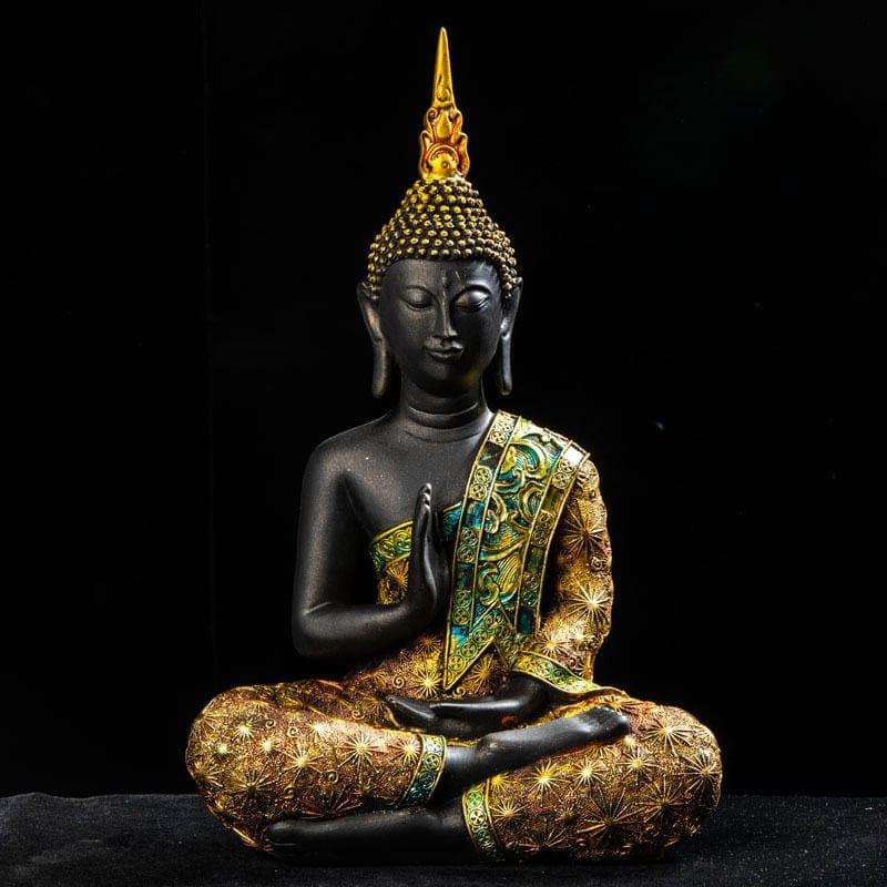 Shop 0 Buddha Statue Large Thailand Buda Buddha Sculpture Green Resin Hand Made Buddhism Hindu Fengshui Figurine Meditation Home Decor Mademoiselle Home Decor