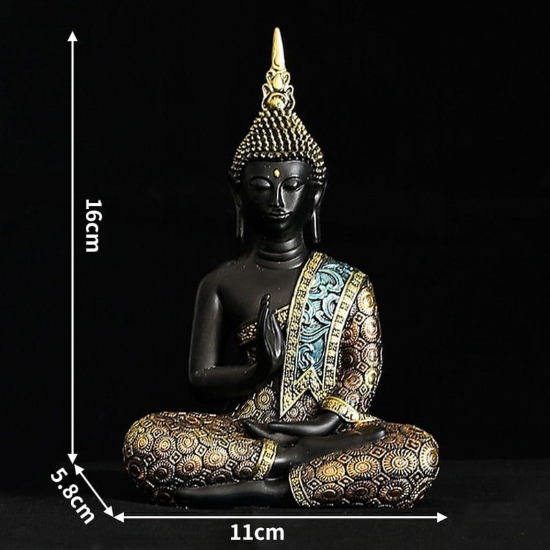 Shop 0 16cm Buddha Statue Large Thailand Buda Buddha Sculpture Green Resin Hand Made Buddhism Hindu Fengshui Figurine Meditation Home Decor Mademoiselle Home Decor