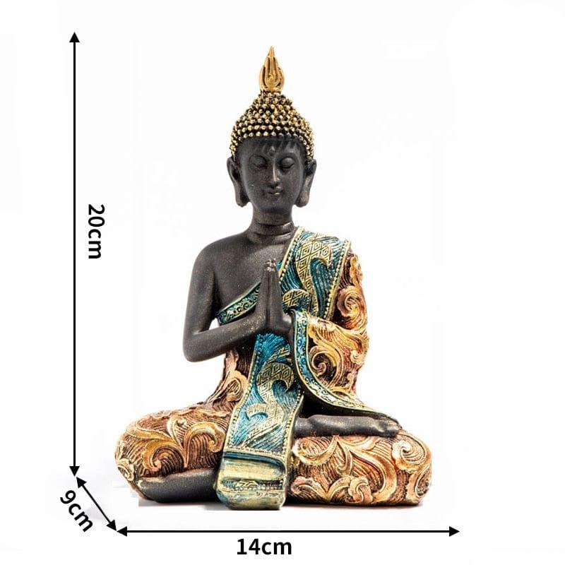 Shop 0 20cm Buddha Statue Large Thailand Buda Buddha Sculpture Green Resin Hand Made Buddhism Hindu Fengshui Figurine Meditation Home Decor Mademoiselle Home Decor