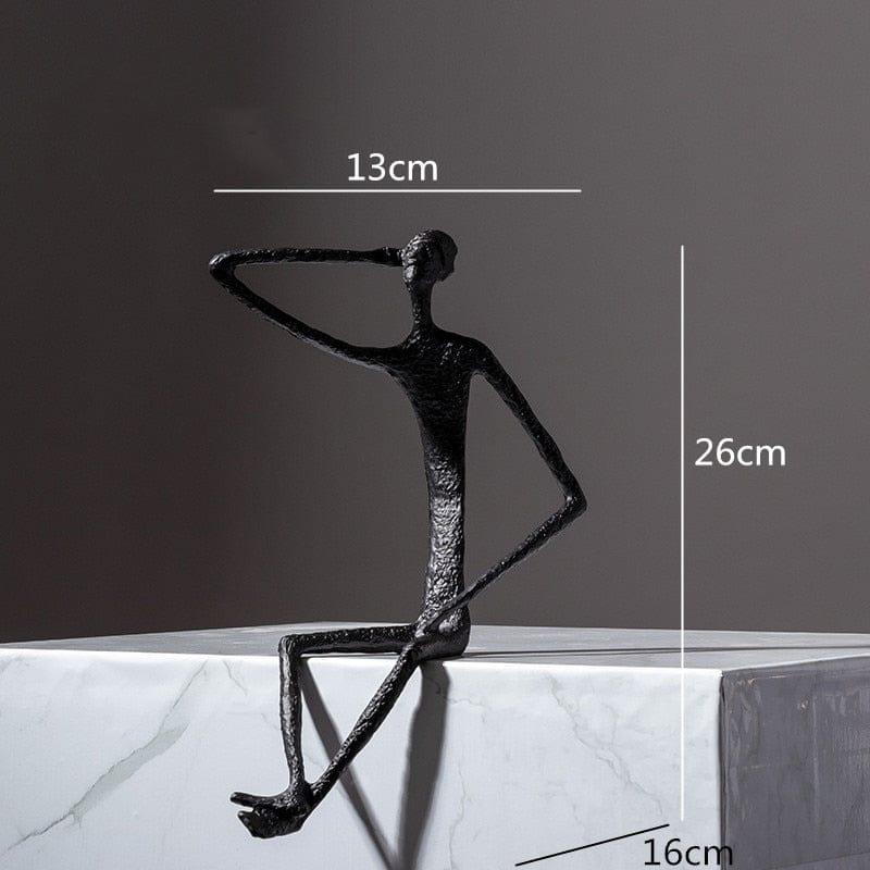 Shop 0 A Modern abstract metal figure ornaments Black wrought iron figure sculpture Irregular movement crafts ornaments Home Decoration Mademoiselle Home Decor