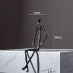 Shop 0 C Modern abstract metal figure ornaments Black wrought iron figure sculpture Irregular movement crafts ornaments Home Decoration Mademoiselle Home Decor