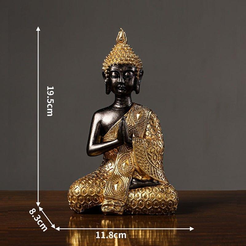 Shop 0 B Golden Buddha Statue Resin Figurine Hand MadeThai Buda Buddha Statue Crafts Decorative Ornament Home Decor Mademoiselle Home Decor