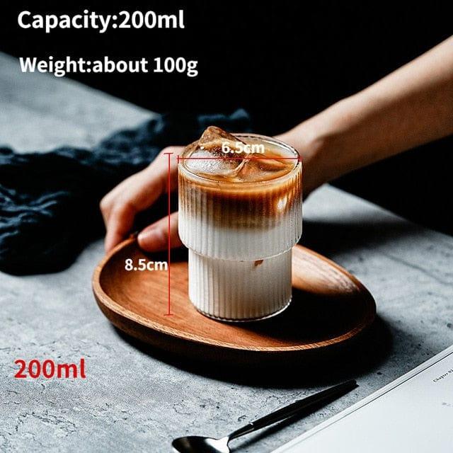 Shop 0 200ml / 200-400ml 400ML Glass Cold Coffee Cup Retro Mug Transparent Water Tea Drinkware Milk Juice Mugs Cup Tumblers Wine Glasses Cocktail Whisky Mademoiselle Home Decor