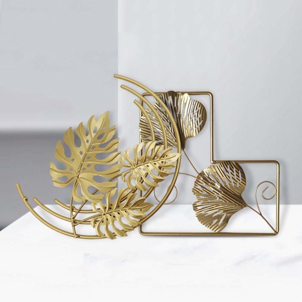 Shop 0 Nordic Leaf Shape Wall Decor Iron Light Luxury Gold Palm Maple Leaf Wall Hanging Pendant Ornaments Home Decoration Accessories Mademoiselle Home Decor