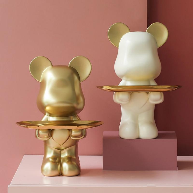 Shop 0 Fashion Bear Figurine Modern Home Decor Porch Key Storage Box Nordic Bedroom Living Room Kid Room Accessories Ornaments Present Mademoiselle Home Decor