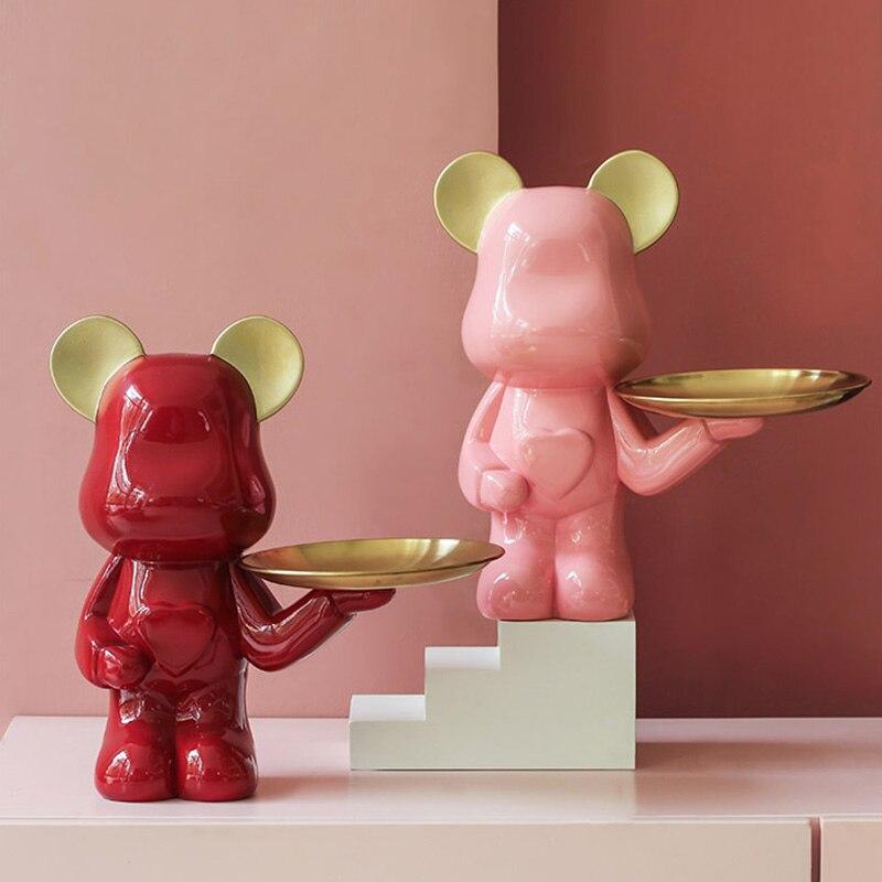 Shop 0 Fashion Bear Figurine Modern Home Decor Porch Key Storage Box Nordic Bedroom Living Room Kid Room Accessories Ornaments Present Mademoiselle Home Decor