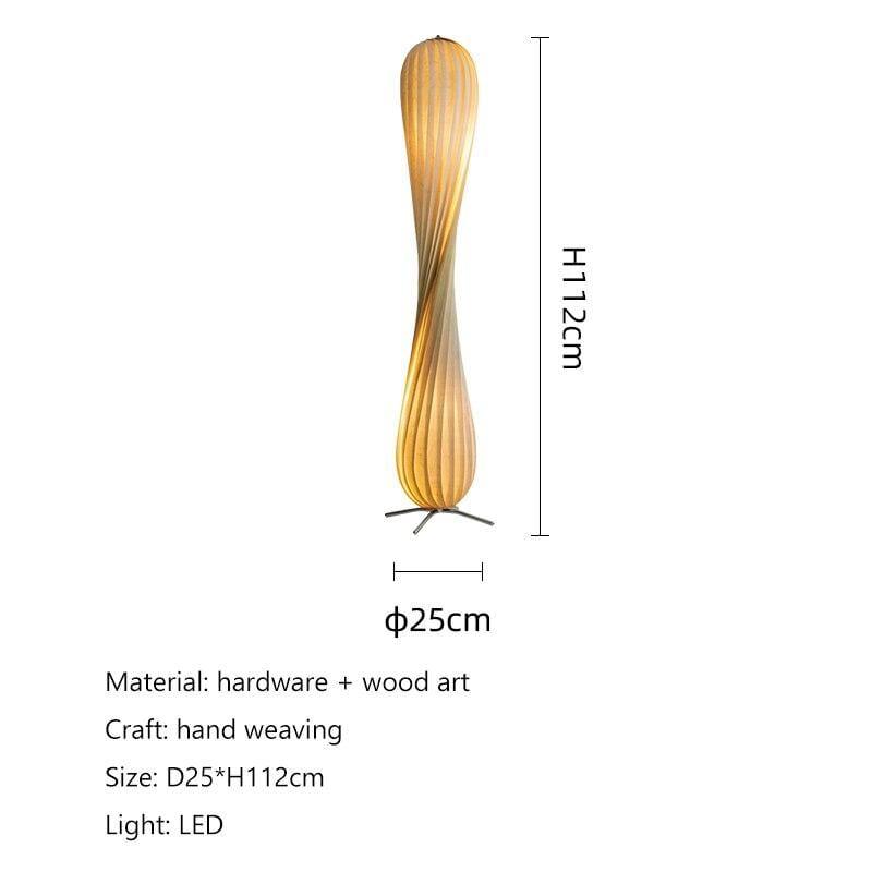 Shop 0 D25 H112cm / Foot switch Nordic Creativity Wood Art Led Floor Lamp Modern Hotel Living Room Home Decor Sofa Corner Standing Light Bedroom Bedside Lamp Mademoiselle Home Decor