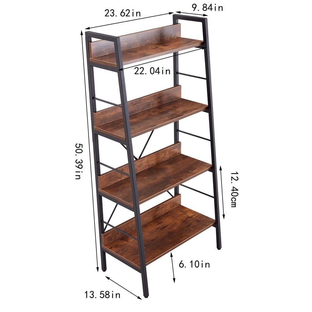 Shop DN 3&4 LAYER DISPLAY BOOKSHELF H LADDER SHELF STORAGE SHELVES RACK SHELF UNIT METAL FRAME, TIGGER, 2 pc per 2 cartons Mademoiselle Home Decor