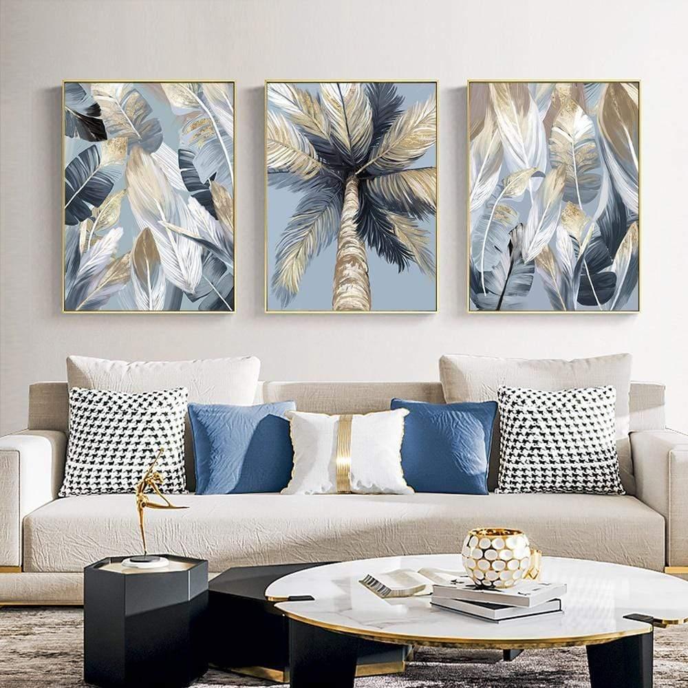 Shop 0 Gold Tropical Tree Palm Leaves Canvas Paintings On The Wall Art Canvas Prints Picture Posters for Hawaiian Luau Party Home Decor Mademoiselle Home Decor