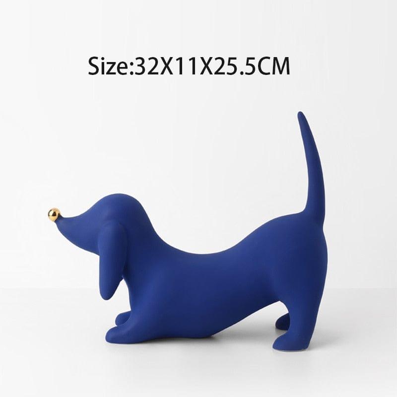 Shop 0 Style 2(Ceramic) Nordic Luxury Doberman Ceramic Statue Electroplating Home Crafts Desktop Art Ornaments Desktop Porch TV Cabinet Soft Decorations Mademoiselle Home Decor