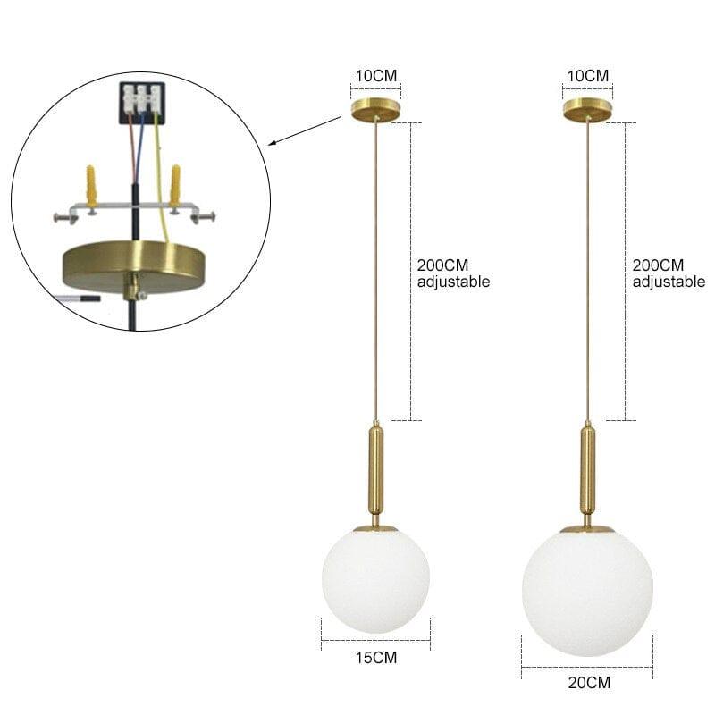 Shop 0 Modern Pendant Lamp Luxurious Gold Glass Ball Lampshade Hanging Lights Fixtures For Dining Room Bedroom Decoration Lighting Mademoiselle Home Decor