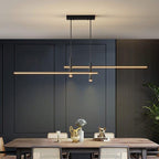 Shop 0 Dining room chandelier simple modern minimalist lines Nordic Dining table light creative bar counter long strip designer lamps Mademoiselle Home Decor