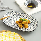 Shop 0 10 Inch Ceramic Fish Plate Oval Dinnet Dish Underglaze Color Porcelain Tableware CZY-B1021 Mademoiselle Home Decor