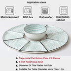 Shop 0 16 9 Pcs Platter Combo Ceramic Plate Set 8 Inch Soup Bowl Porcelain Tableware Underglaze Color Suitable Oven Dishwasher CZY1042 Mademoiselle Home Decor