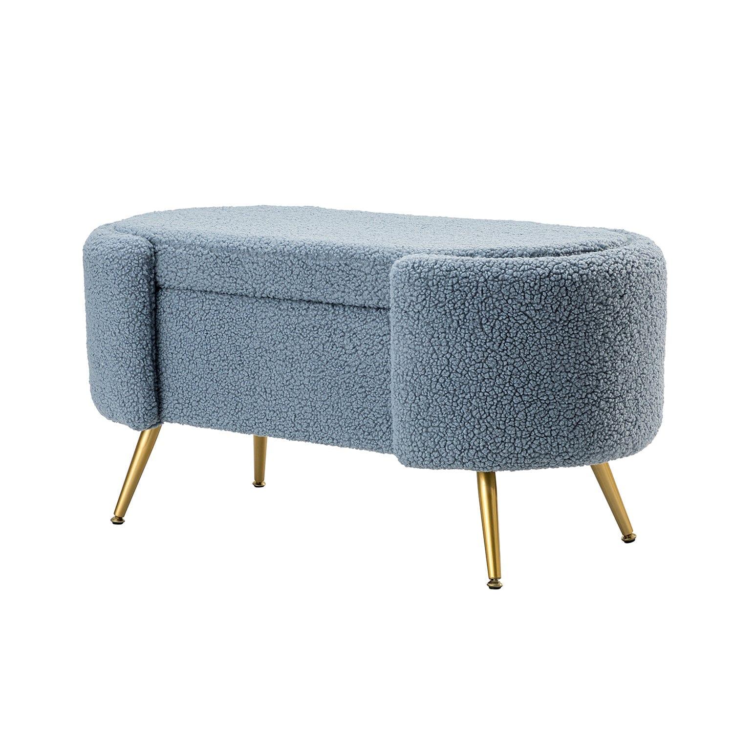 Shop Hermes Bleu Storage Bench Mademoiselle Home Decor