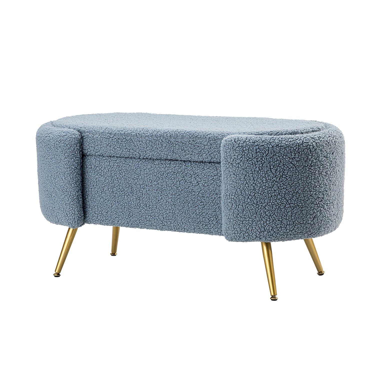 Shop Hermes Bleu Storage Bench Mademoiselle Home Decor