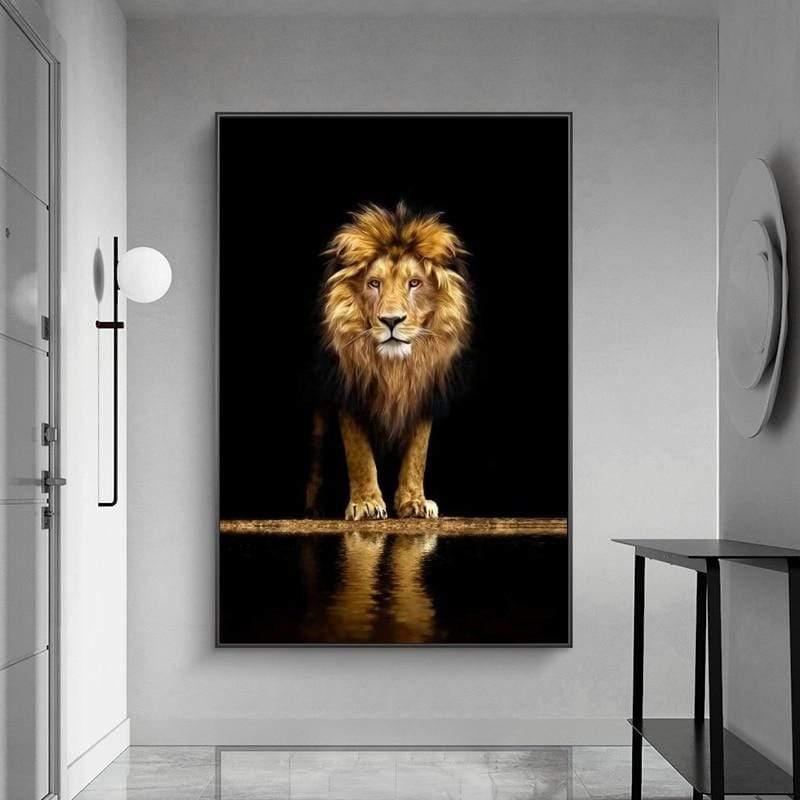 Shop 0 Lion in the Dark Canvas Art Posters And Prints Animals Wall Art Decorative Pictures African Lion Canvas Painting Home Wall Decor Mademoiselle Home Decor