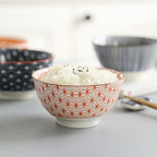 Shop 0 4 Pcs/Set 4.5 Inch Rice Bowl, Ceramic Tableware, Thread, Underglaze Color, Support Oven And Dishwasher CZY-BS1001 Mademoiselle Home Decor