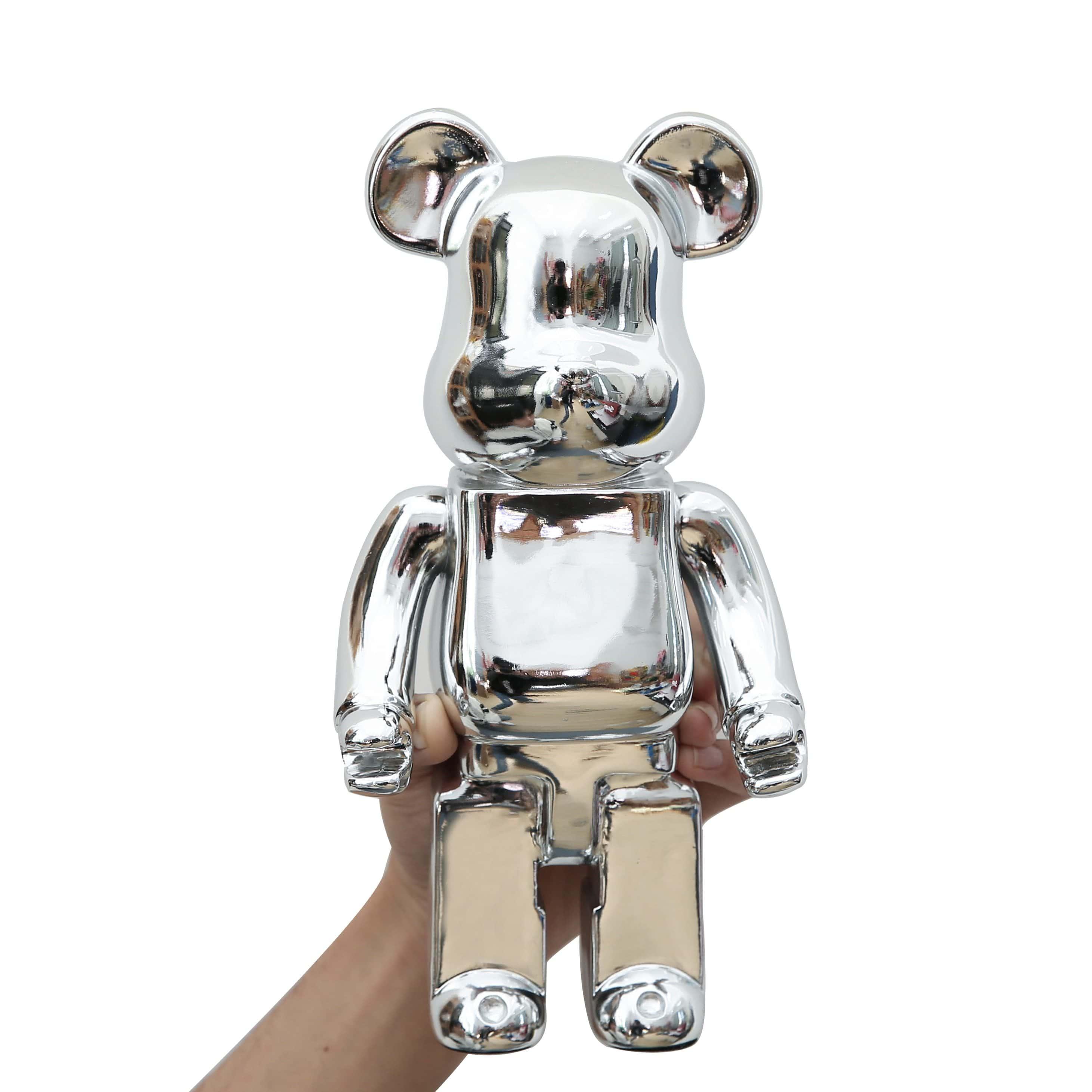 Shop 0 Bearbrick 1 Home Decoration 28Cm Bearbrick 400% Be@rbrick Games New Year's Gift Tide Play Model Plating Resin Electronic Games Kids Toys Mademoiselle Home Decor