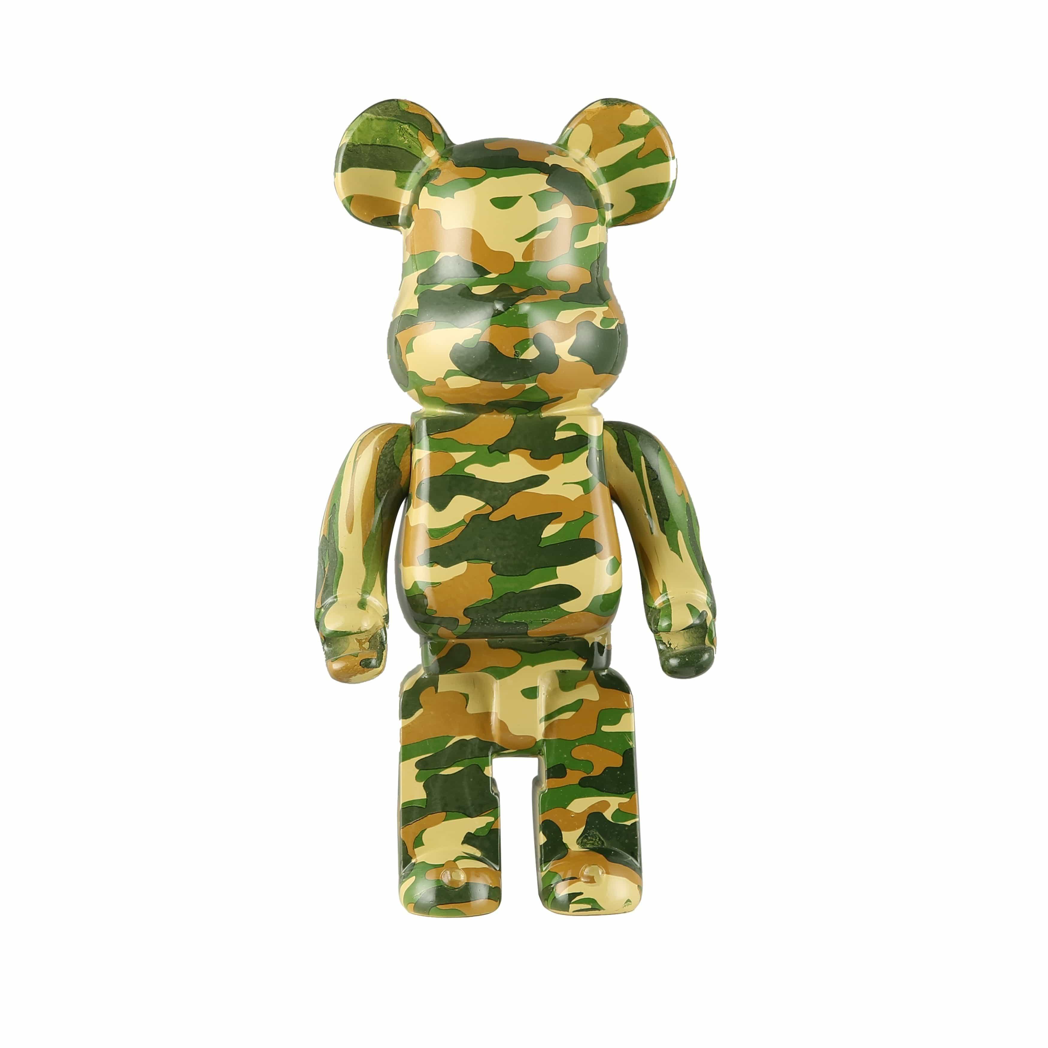 Shop 0 Camouflage Home Decoration 28Cm Bearbrick 400% Be@rbrick Games New Year's Gift Tide Play Model Plating Resin Electronic Games Kids Toys Mademoiselle Home Decor
