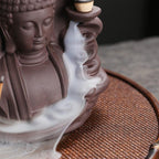 Shop 0 Auspicious Clouds Buddha Purple Clay Backflow Incense Burner Incense Stick Holder Home Office Tea House Decorate Mademoiselle Home Decor