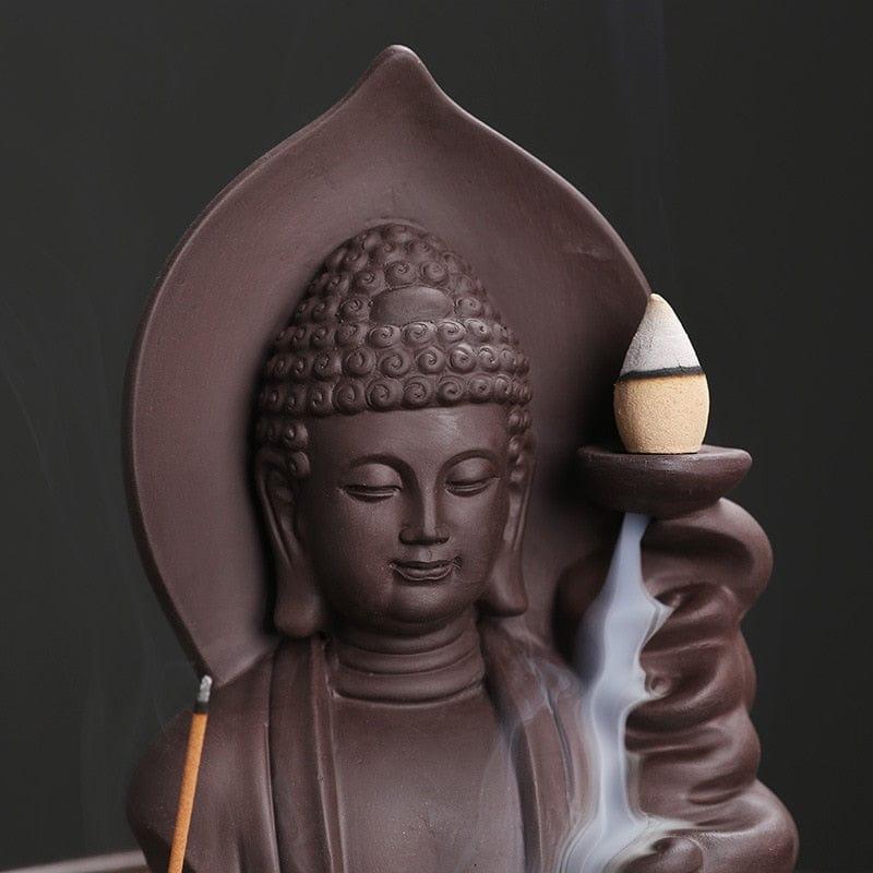 Shop 0 Auspicious Clouds Buddha Purple Clay Backflow Incense Burner Incense Stick Holder Home Office Tea House Decorate Mademoiselle Home Decor