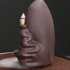 Shop 0 Auspicious Clouds Buddha Purple Clay Backflow Incense Burner Incense Stick Holder Home Office Tea House Decorate Mademoiselle Home Decor
