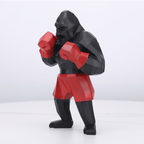 Shop 0 Creative Abstract Resin Sculpture Boxer King Kong Home Decoration Animal Ornament Fighting Large Mountain Gorilla Figure Statue Mademoiselle Home Decor