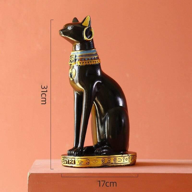 Shop 0 Style 2 Vintage Resin Egyptian Cats God Sculpture Decoration Classical Bar Living Room Desk TV Cabinet Wedding Gifts Figurines Mademoiselle Home Decor