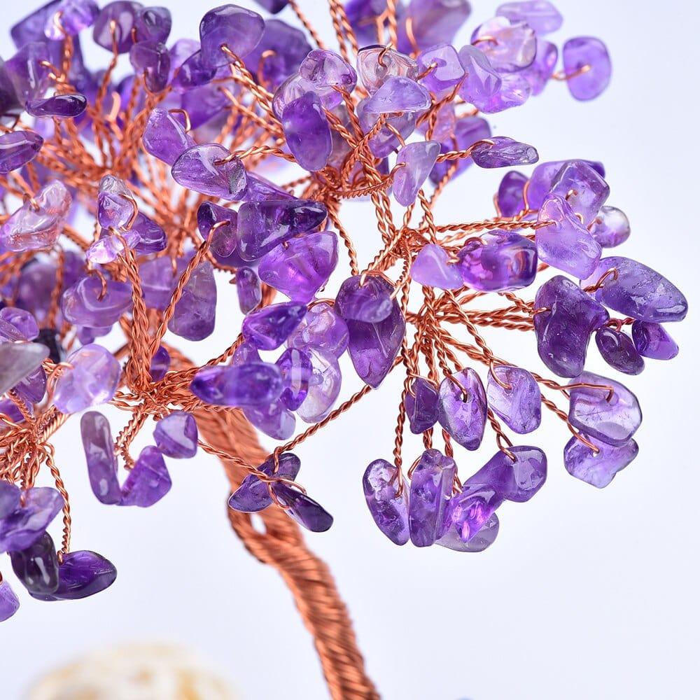 Shop 0 13-14cm 1pc Natural crystal stone Amethyst Quartz Rainbow Crystal Cluster Specimen Lucky tree Healing Christmas decorator Mademoiselle Home Decor