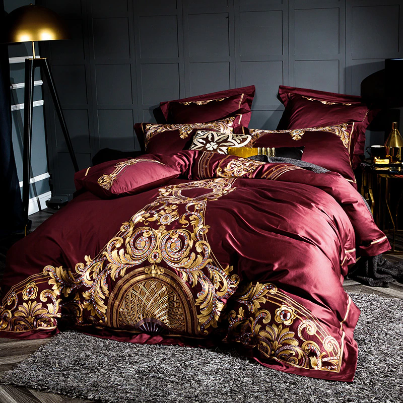 Emeraldo Satin Egyptian Cotton Duvet Cover