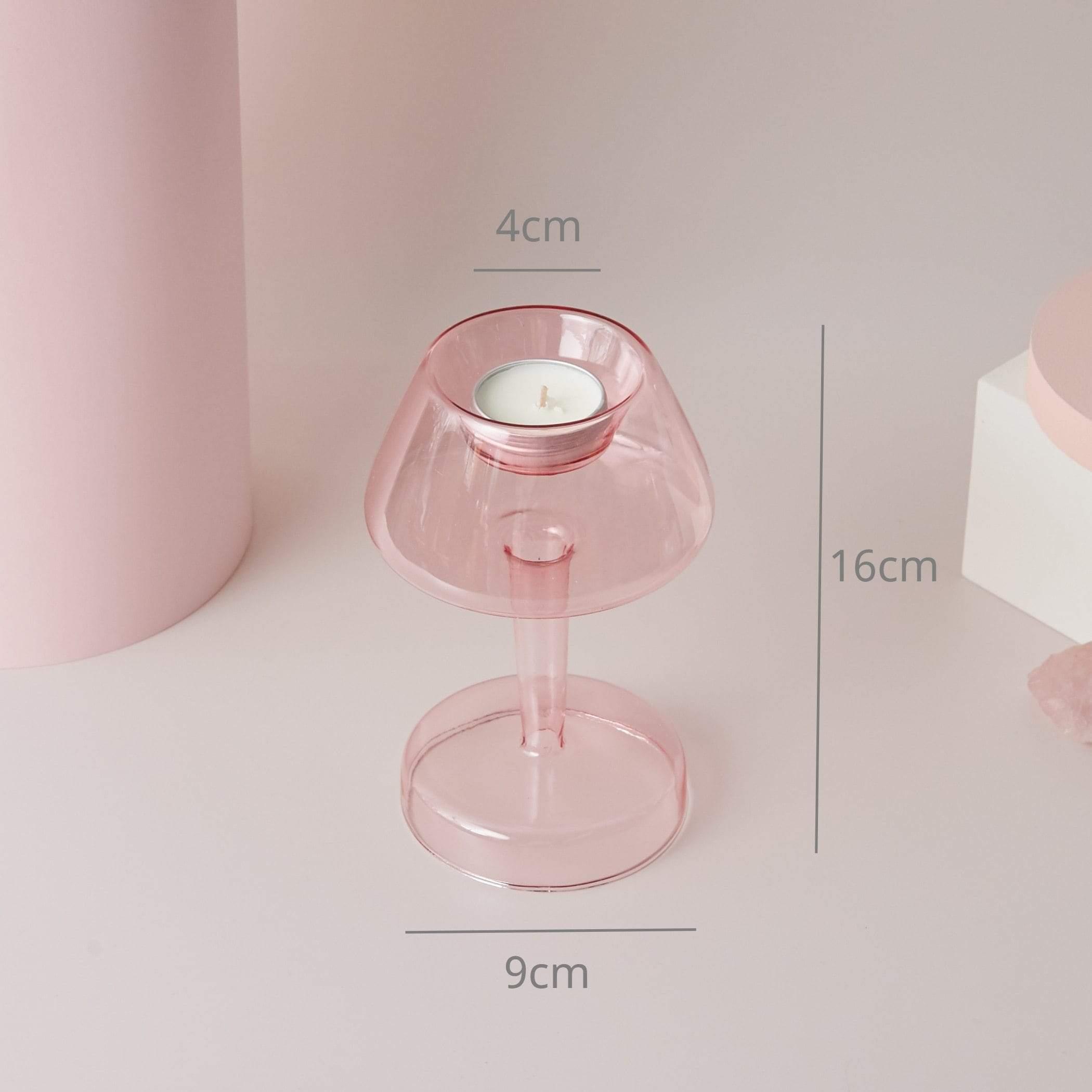 Shop 0 Pink lamp Pink Glass Candle Holder Taper Candlesticks Holder Wedding Table Centerpieces Nordic Home Decoration Mademoiselle Home Decor